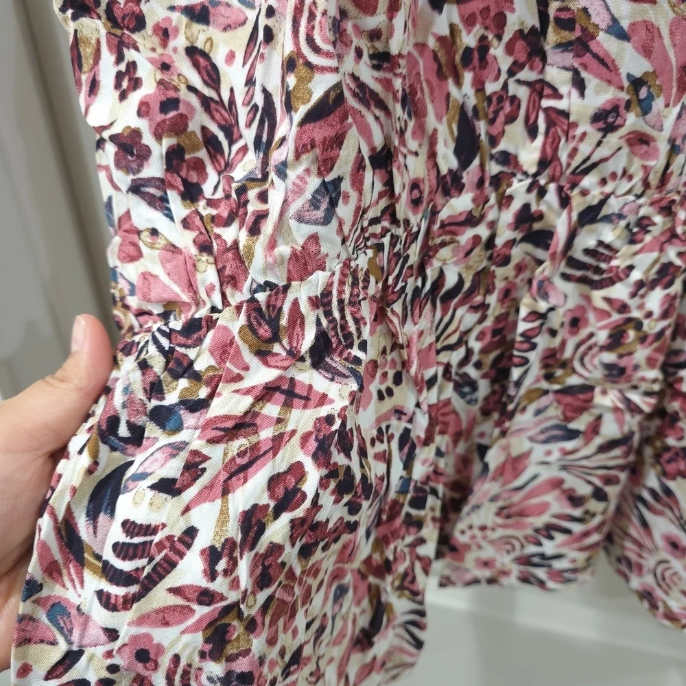 LASCANA Nwt Floral Print Dolman Sleeve Surplice Front Blouse, Elastic Waist, 2X - Picture 12 of 15